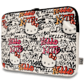 Miniatyrbillede 2 af 3: HELLO KITTY PU METAL LOGO-ETUI TIL EN 14" BÆRBAR COMPUTER - BEIGE