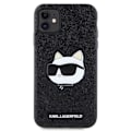 Miniatyrbillede 3 af 8: KARL LAGERFELD GLITTER CHOUPETTE PATCH COVER TIL IPHONE 11 / XR - SORT