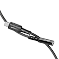 Miniatyrbillede 4 af 6: ACEFAST-KABEL STÆRKT LYDKABEL USB C-3,5MM MINI-JACK 18CM DAC AUX SORT