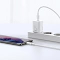 Miniatyrbillede 8 af 11: BASEUS HURTIG USB-C NETVÆRKSOPLADER 25W 3A MED USB-C/USB-C KABEL 1M HVID