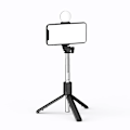 Miniatyrbillede 4 af 11: SELFIE STICK WR1YXS TELESKOPSTATIV 0,71M MED RUND LAMPE - SORT