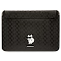 Miniatyrbillede 1 af 4: KARL LAGERFELD SAFFIANO MONOGRAM CHOUPETTE ETUI TIL EN 14" BÆRBAR COMPUTER - SORT