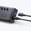 Miniatyrbild 2 av 11: Ugrønn multifunksjonell HUB 7in1 USB Type C - 7x USB Type A 3.0 PD DC 12V grå (CM481)