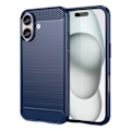 Miniatyrbillede 1 af 8: CARBON CASE SILIKONE ETUI TIL IPHONE 16 PLUS - BLÅ
