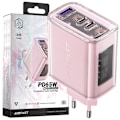Miniatyrbillede 1 af 10: ACEFAST FAST NETVÆRKSLADER GAN 65W 3 PORTE (1XUSB, 2XUSB C) PINK