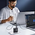 Miniatyrbild 11 av 11: GaN-lader UK Joyroom JR-TCG05UK 140W 3x USB-C USB-A + USB-C / USB-C-kabel 240W 1,2m