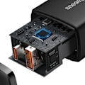 Miniatyrbild 5 av 11: Baseus Kompakt rask USB / USB Type C-lader 20W 3A Power Delivery Quick Charge 3.0 svart (CCXJ-B01)