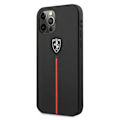 Miniatyrbillede 2 af 8: FERRARI OFF TRACK LÆDER NYLON STRIPE COVER TIL IPHONE 12 PRO MAX - SORT