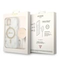 Miniatyrbild 11 av 11: Guess sett MagSafe lader + etui for iPhone 14 Plus 6.7 hvit marmortelefon (GUBPP14MHMEACSH)