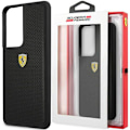 Miniatyrbild 1 av 9: Ferrari FESPEHCS21LBK S21 Ultra G996 svart/svart hardt etui med perforert spor