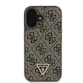 Miniatyrbild 3 av 9: Guess GUHCP16SP4TDSCPW iPhone 16 6,1" brunt/brunt hårdfodral Läder Metall Logotyp Strass Crossbody