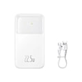 Miniatyrbild 11 av 11: Baseus Comet Series strømforsyning med skjerm 10 000 mAh 22,5 W - hvit + USB-A - USB-C-kabel