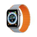 Miniatyrbild 2 av 11: Magnetisk Apple Watch SE 8, 7, 6, 5, 4, 3, 2, 1 (41, 40, 38 mm) Dux Ducis-bånd (LD-versjon) - Grå-oransje