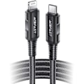 Miniatyrbild 4 av 11: Acefast MFI-kabel USB Type C - Lightning 1,8m, 30W, 3A svart (C4-01 C Black)