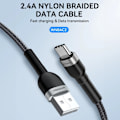 Miniatyrbillede 6 af 8: WOZINSKY WNBAC2 USB-A / USB-C 2.4A KABEL 2 M - SORT