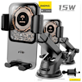 Miniatyrbillede 1 af 11: DUDAO F19 KLEMME BILHOLDER MED 15W INDUKTIV LADER - SORT