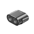 Miniatyrbild 3 av 11: Baseus Splitter billader splitter 2x USB 3.1A 17W + 2x sigarettennertilkobling 80W svart (CRDYQ-01)