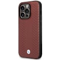 Miniatyrbillede 2 af 8: BMW LÆDER DIAMOND PATTERN MAGSAFE ETUI TIL IPHONE 14 PRO MAX - BORDEAUX