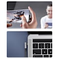 Miniatyrbild 5 av 8: Ugreen US334 USB-C / USB-C 90º 480 Mb/s 2m vinklet kabel - svart