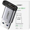Miniatyrbild 1 av 4: USB C (hunn) - USB (hann) adapter Ugreen US276 USB 5 Gb/s - grå