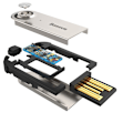 Miniatyrbild 6 av 11: Baseus BA01 Bluetooth 5.0 lydmottakerkabel lydadapter AUX-tilkobling svart (CABA01-01)