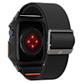 Miniatyrbild 2 av 11: Spigen Lite Fit Pro-deksel med stropp for Apple Watch 4/5/6/7/8/9/SE (44/45 mm) - Matt svart