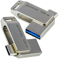 Miniatyrbillede 1 af 5: GOODRAM PENDRIVE 128 GB USB 3.2 GEN 1 USB / USB C OTG ODA3 SØLV