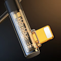 Miniatyrbild 3 av 9: Joyroom vinklet Lightning-kabel - USB for hurtiglading og dataoverføring 2,4A 1,2 m svart (S-UL012A6)