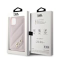 Miniatyrbillede 8 af 8: KARL LAGERFELD DIAGONAL QUILTED SCRIPT COVER TIL IPHONE 11 / XR - PINK