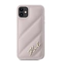 Miniatyrbillede 3 af 8: KARL LAGERFELD DIAGONAL QUILTED SCRIPT COVER TIL IPHONE 11 / XR - PINK