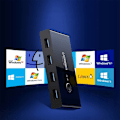 Miniatyrbillede 4 af 9: UGRØN SWITCH BOX HUB SWITCH 4X USB 3.2 USB SPLITTER SORT