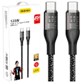 Miniatyrbild 1 av 7: Hurtigladekabel 120W 1m USB-C - USB-C Dudao L22C - grå