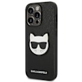 Miniatyrbillede 3 af 8: KARL LAGERFELD SAFFIANO CHOUPETTE HEAD PATCH COVER TIL IPHONE 14 PRO MAX - SORT