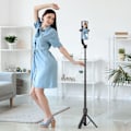 Miniatyrbild 7 av 7: TECH-PROTECT L04S MAGSAFE BLUETOOTH SELFIE STICK STATIV SVART
