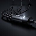 Miniatyrbild 4 av 10: MCDODO USB-kabel 3IN1 SNABBLADDNING USB-C LIGHTNING MICRO USB QC 1M LED