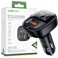 Miniatyrbillede 1 af 11: ACEFAST BILOPLADER 101W 2XUSBC/USB PPS PD QC4 AFC FCP SORT