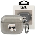 Miniatyrbillede 1 af 7: KARL LAGERFELD GLITTER KARL'S HEAD ETUI TIL AIRPODS 3 - SORT