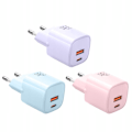 Miniatyrbild 3 av 10: USB/USB-C lader, hurtig, nano, GaN 33W PD, rosa, McDodo
