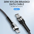 Miniatyrbild 6 av 8: Wozinsky WNBCL2 Lightning / USB-C PD 30W kabel 2 m - svart