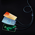 Miniatyrbild 10 av 11: Baseus Flash-seriekabel USB Type C / USB Type A - USB Type C / Lightning / micro USB 100 W 1,5 m blå (CASS030203)