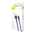 Miniatyrbild 10 av 11: Baseus Cafule USB-A / Lightning 2.4A QC 3.0-kabel 1 m - blått gull