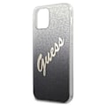 Miniatyrbild 7 av 9: Guess GUHCP12LPCUGLSBK iPhone 12 Pro Max 6.7 svart/svart hardt deksel Glitter Gradient Script