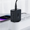 Miniatyrbild 6 av 9: Acefast rask GaN-lader (2x USB-C / USB-A) PPS / PD / QC4+ 65W hvit (A41)