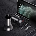 Miniatyrbild 8 av 11: Baseus billader 2x USB 4.8A 24W LCD + 3in1 USB - USB Type C / micro USB / Lightning-kabel 1.2m svart (TZCCBX-0G)