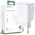 Miniatyrbillede 1 af 9: ACEFAST HURTIG NETVÆRKSLADER USB TYPE C 20W STRØMLEVERING HVID