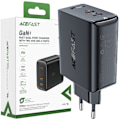 Miniatyrbild 1 av 6: Acefast A29 PD50W GaN (USB-C+USB-C) toportslader svart