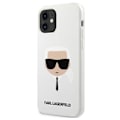 Miniatyrbillede 3 af 9: KARL LAGERFELD SILIKONE KARL'S HEAD ETUI TIL IPHONE 12 MINI - HVID