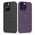 Miniatyrbillede 5 af 7: VÆVET CASE PLOTET CASE HOUSING MED MAGSAFE TIL IPHONE 15 NAVY BLUE