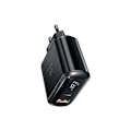 Miniatyrbild 1 av 10: McDodo-nettladdare, universal, rask PD-nedlasting, 20W, 2xUSB, USB-C, LCD