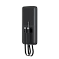 Miniatyrbillede 1 af 11: CHOETECH B654 10000MAH 22,5W USB-A / USB-C / MICRO USB POWERBANK MED INDBYGGET USB-C / LIGHTNING-KABEL - SORT